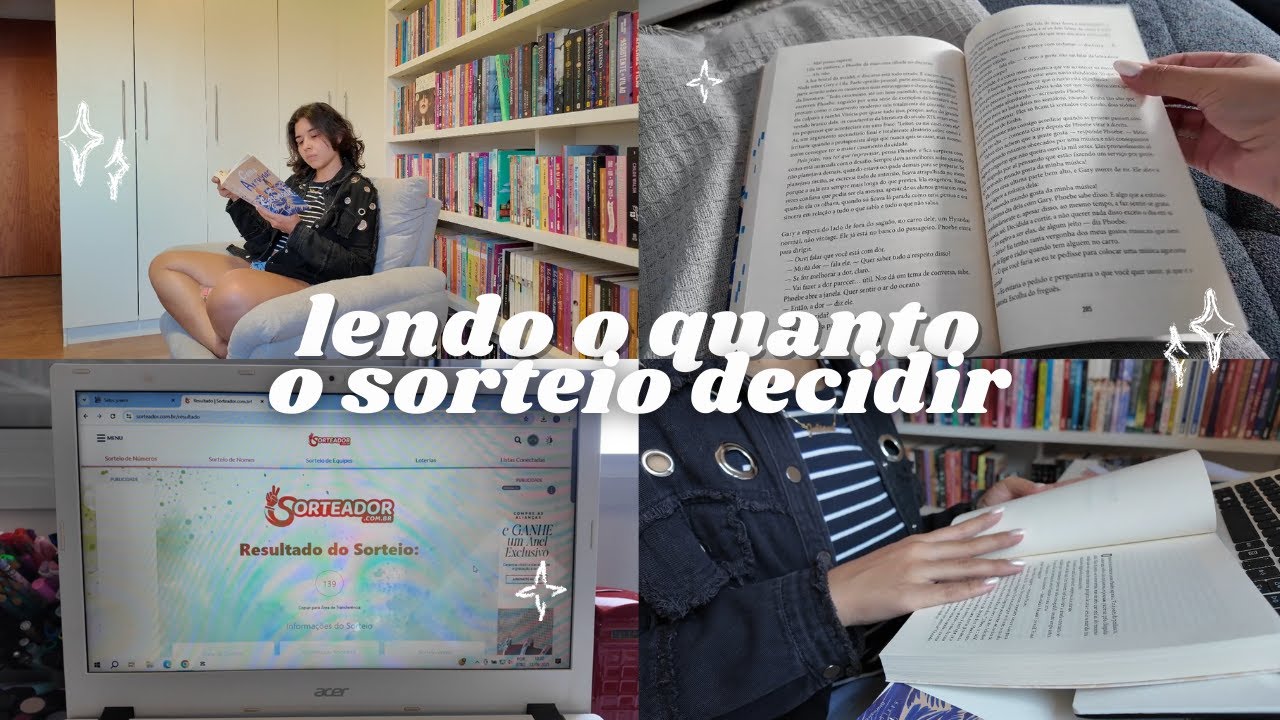 vlog: o site sorteador escolhe quantas páginas vou ler por dia