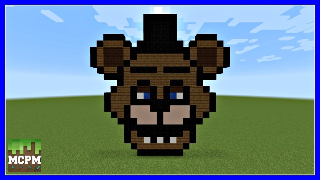 How To Build Freddy Fazbear From FNAF Pixel Art In Minecraft