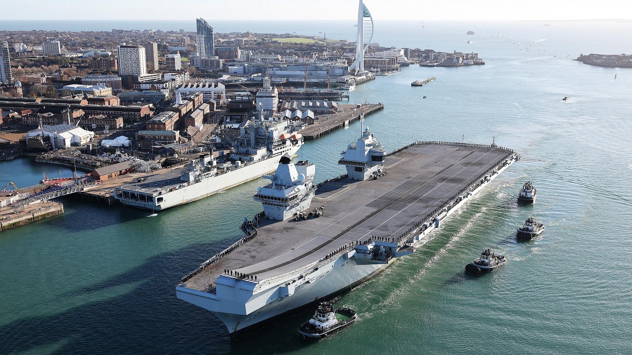 Emotional day as Royal Navy Carrier Strike Group comes home after more than 7 months away
