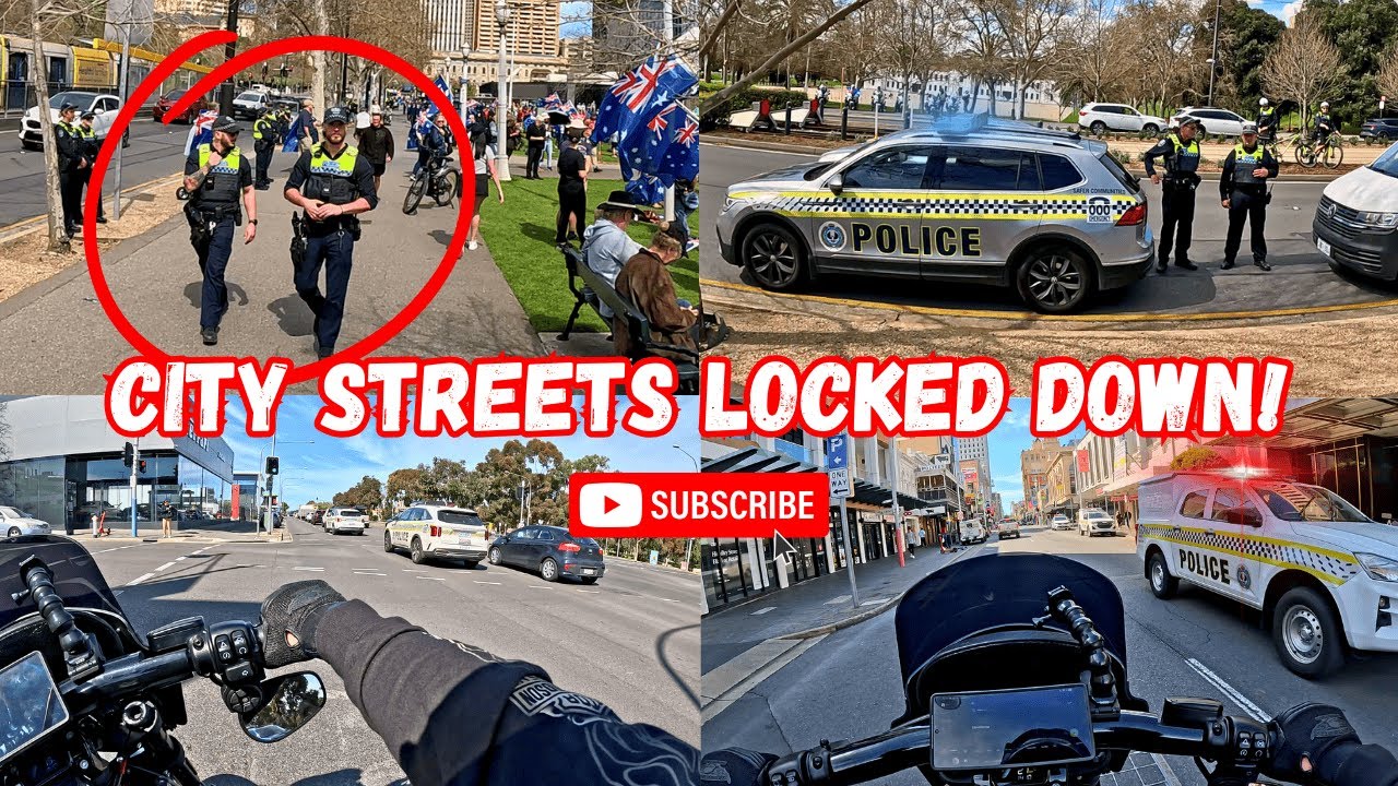 RIDING INTO A HUGE POLICE PRESENCE! | ADELAIDE CBD