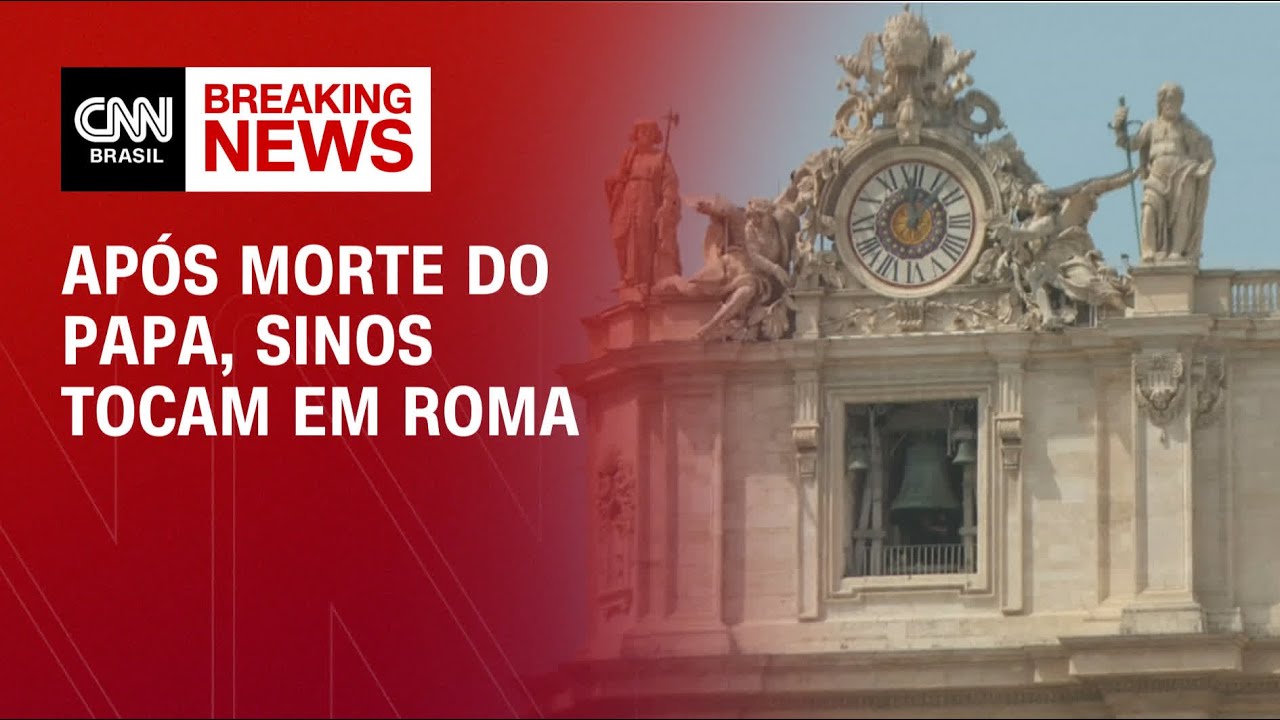 Sinos de igrejas em Roma tocam após morte do papa Francisco | CNN NOVO DIA