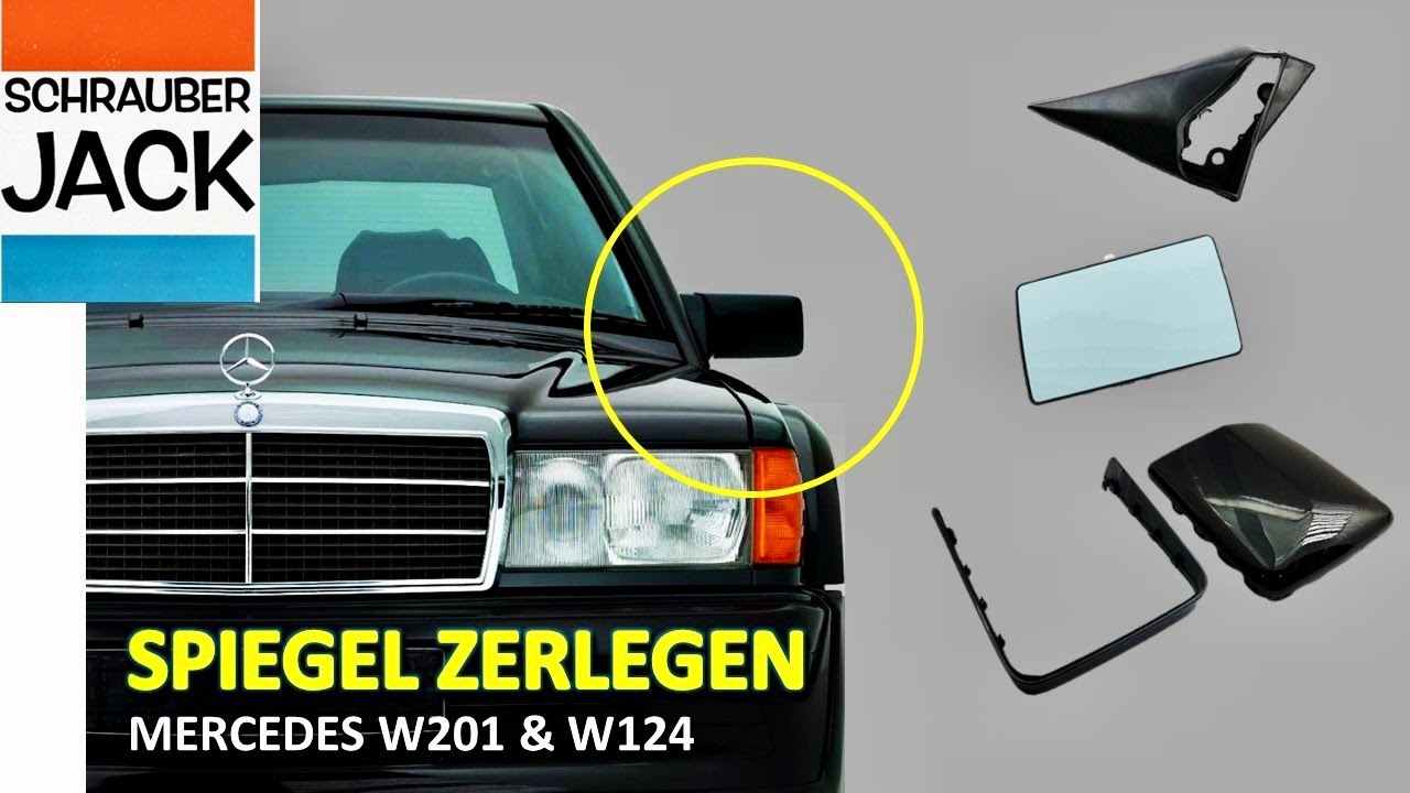 Демонтаж наружных зеркал Мерседес W124 и W201