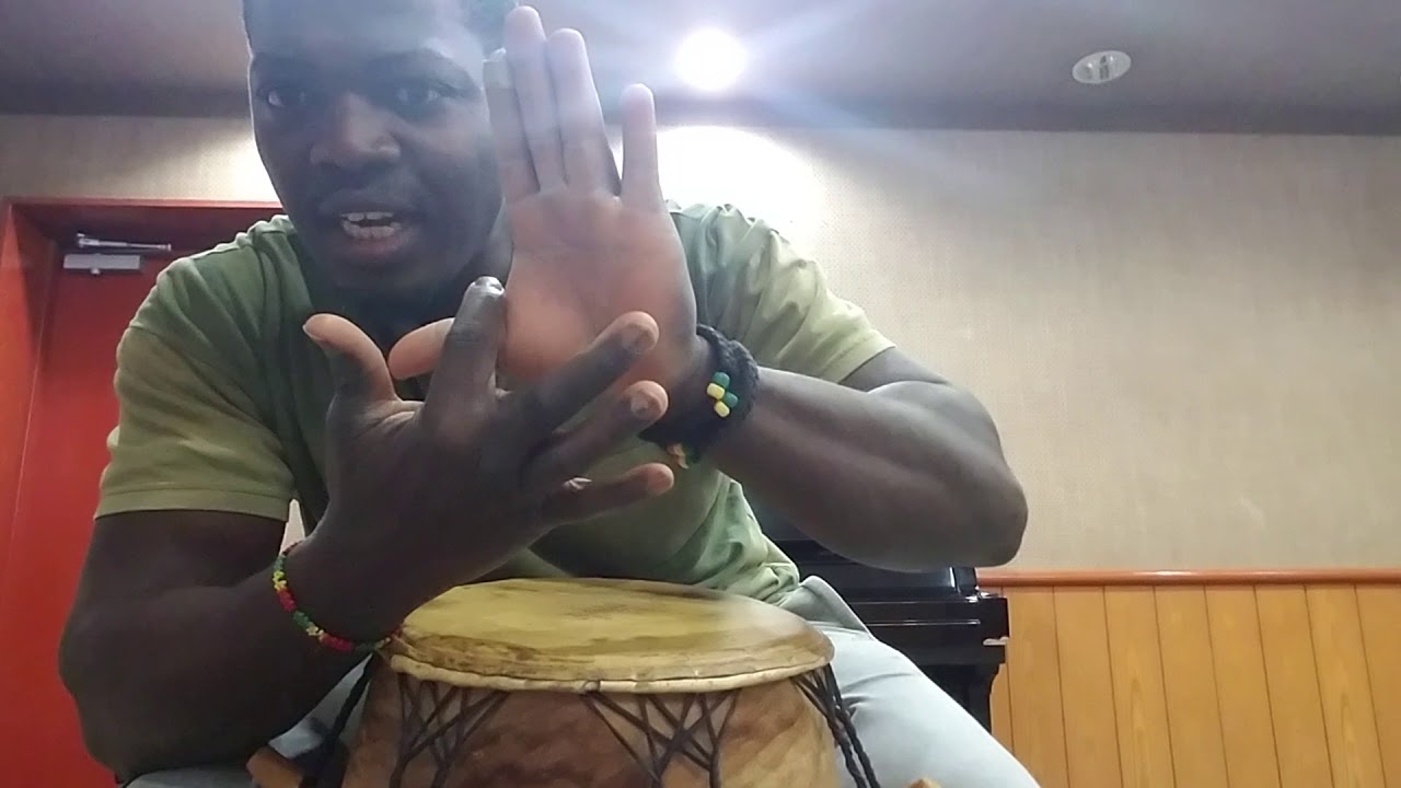 Slap the drums well to get the high sound, lesson 4