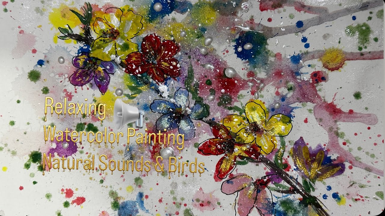 How to Paint a Flower Branch with Watercolor