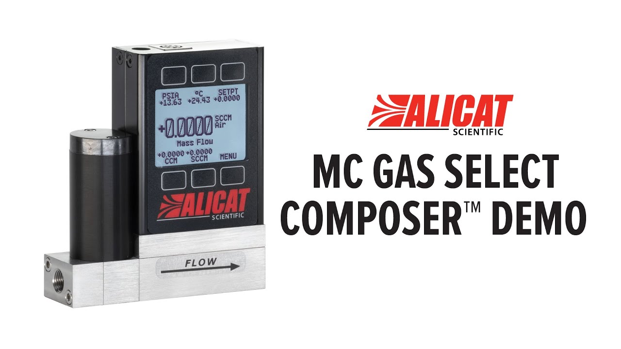 Alicat Mass Flow Controller: Demo - Gas Select COMPOSER&trade;
