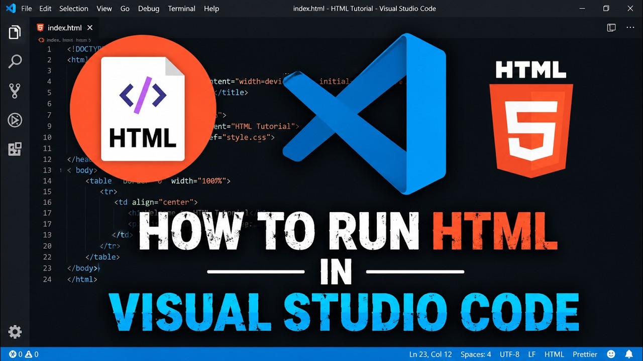 How to Run HTML in Visual Studio Code on Windows 10 | VS Code HTML Tutorial