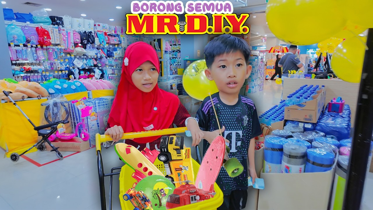 TANTANGAN BELANJA BARANG RANDOM DI Mr. DIY ADIK RAFA SELALU BIKIN RUSUH