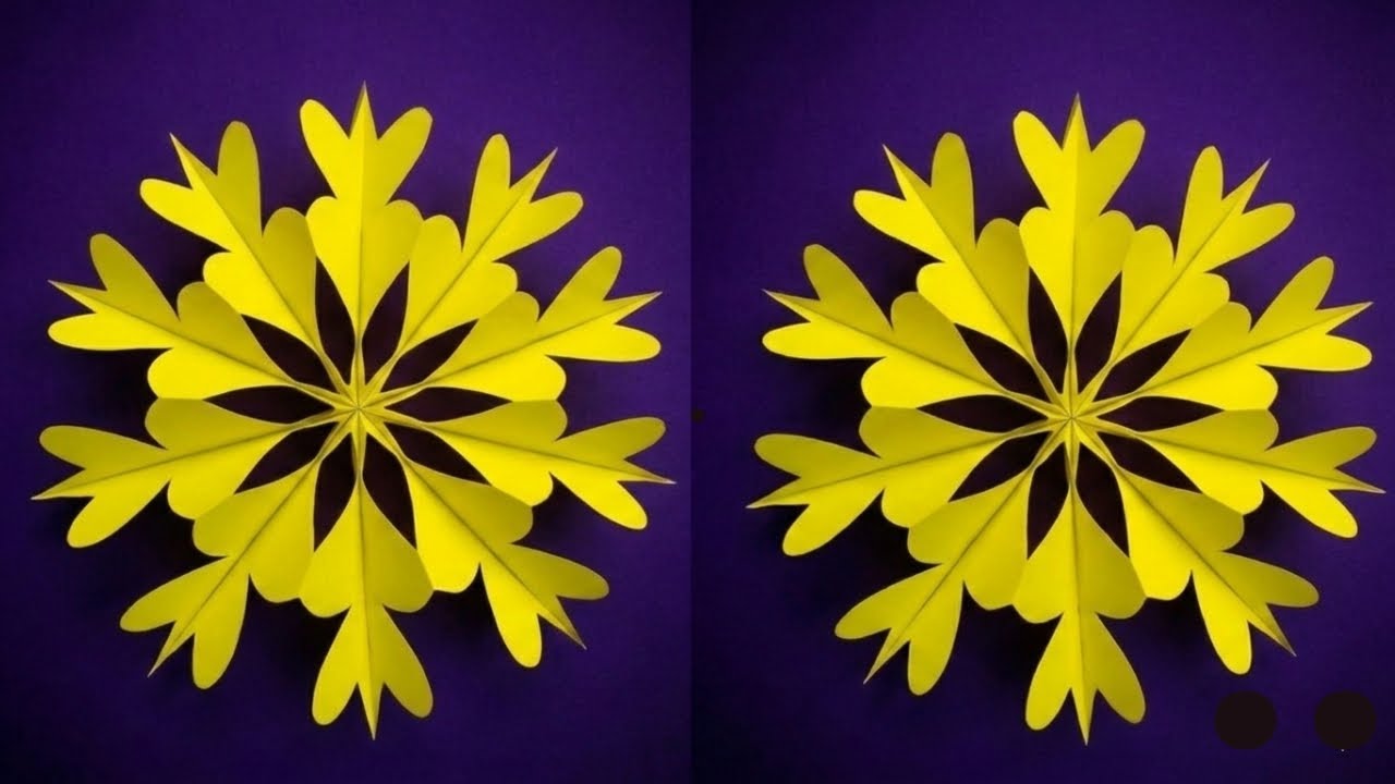 AMAZING DIY 3D HOME DECOR#snowflakes#wintercrafts#holidaycraft#paperflowerwallhanging #origami 
