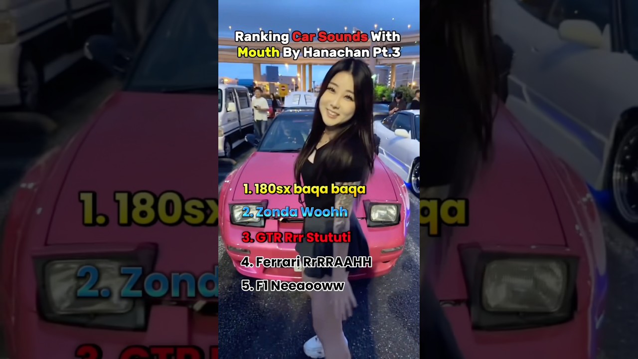 Top 5 Cutest Car Engine Sounds by Hana-chan 😍🚗 &ndash; Part 3 #shorts