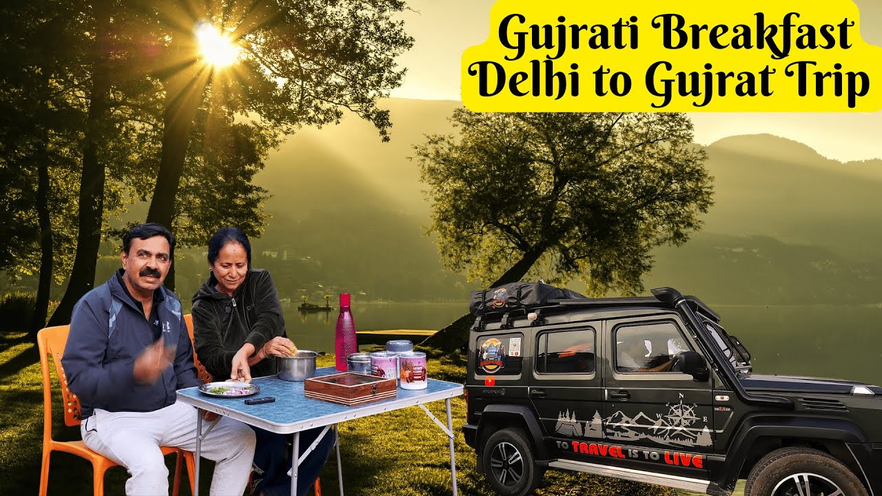 Delhi to Mount Abu by Road | Roadside Gujrati Breakfast | Our Dream Caravan, Shera on Force Gurkha