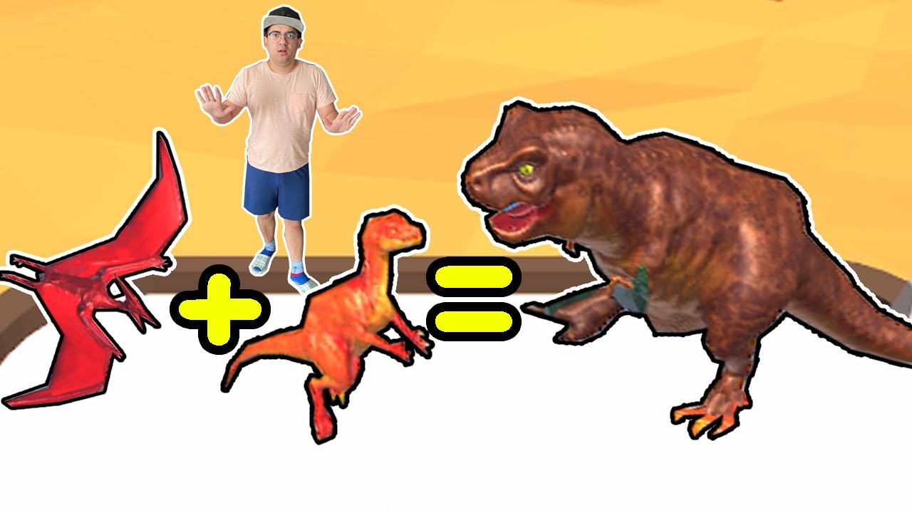 MEGA BATALHA COM FUSÃO DE DINOSSAUROS!!! - Merge & Fight (jogos de celular)