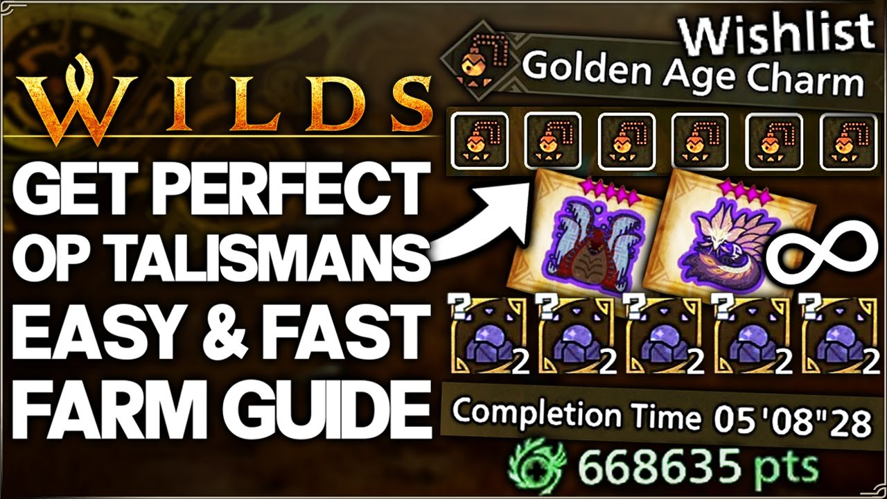 Monster Hunter Wilds - How to Get FAST Perfect New Talismans - Best OP Golden Age Charm Farm Guide!