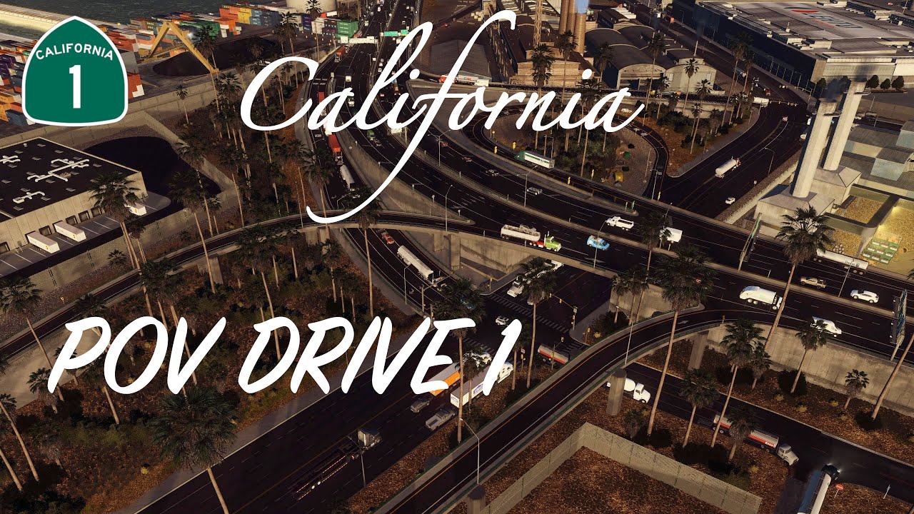Cities: Skylines - POV Drive #1- California [4K]
