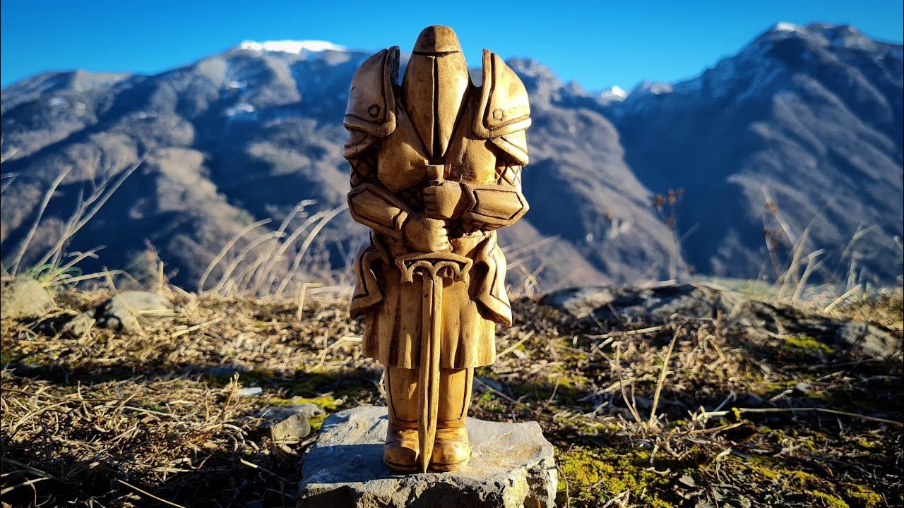 Intaglio Legno Cavaliere ⚔️ WARCRAFT 🛡 Knight Wood Carving