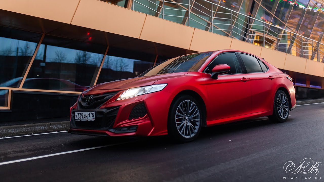 Toyota Camry Khann полная оклейка кузова в Anodized Red Matte 2.0 Bruxsafol | WrapTeam