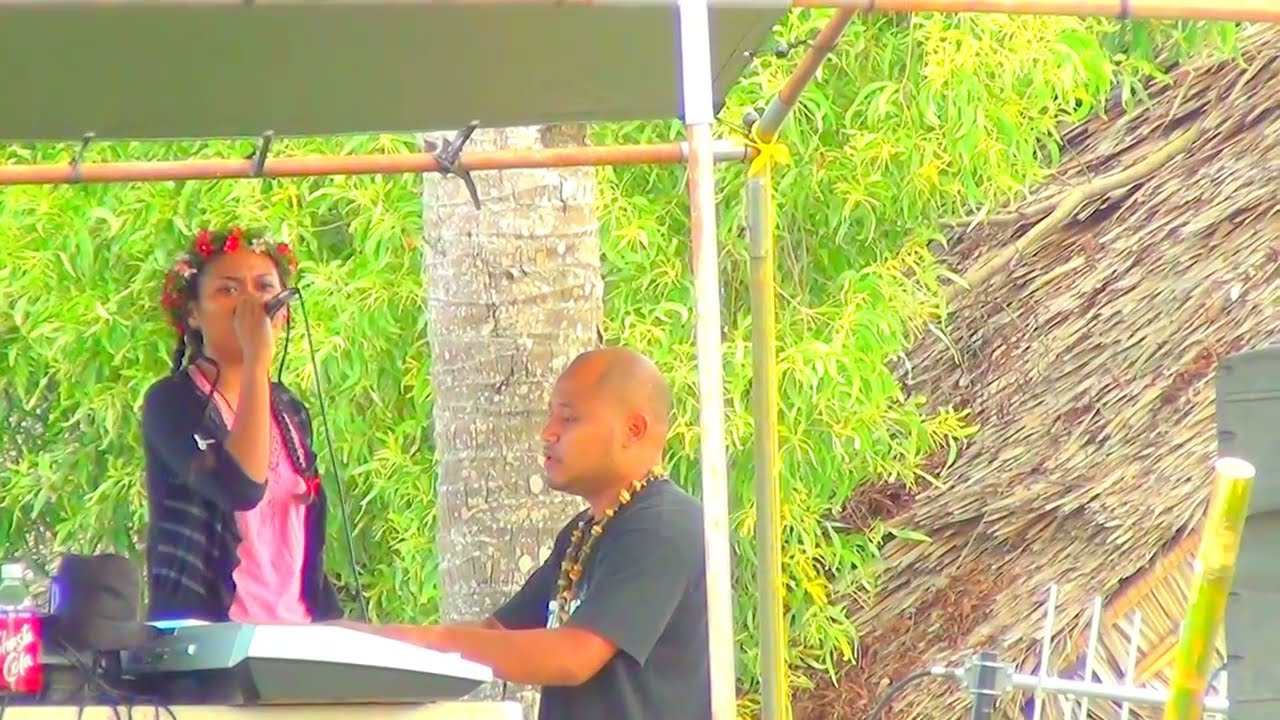 Leah Rikin Sings Federated States of Micronesia Anthem Yap Island 2014