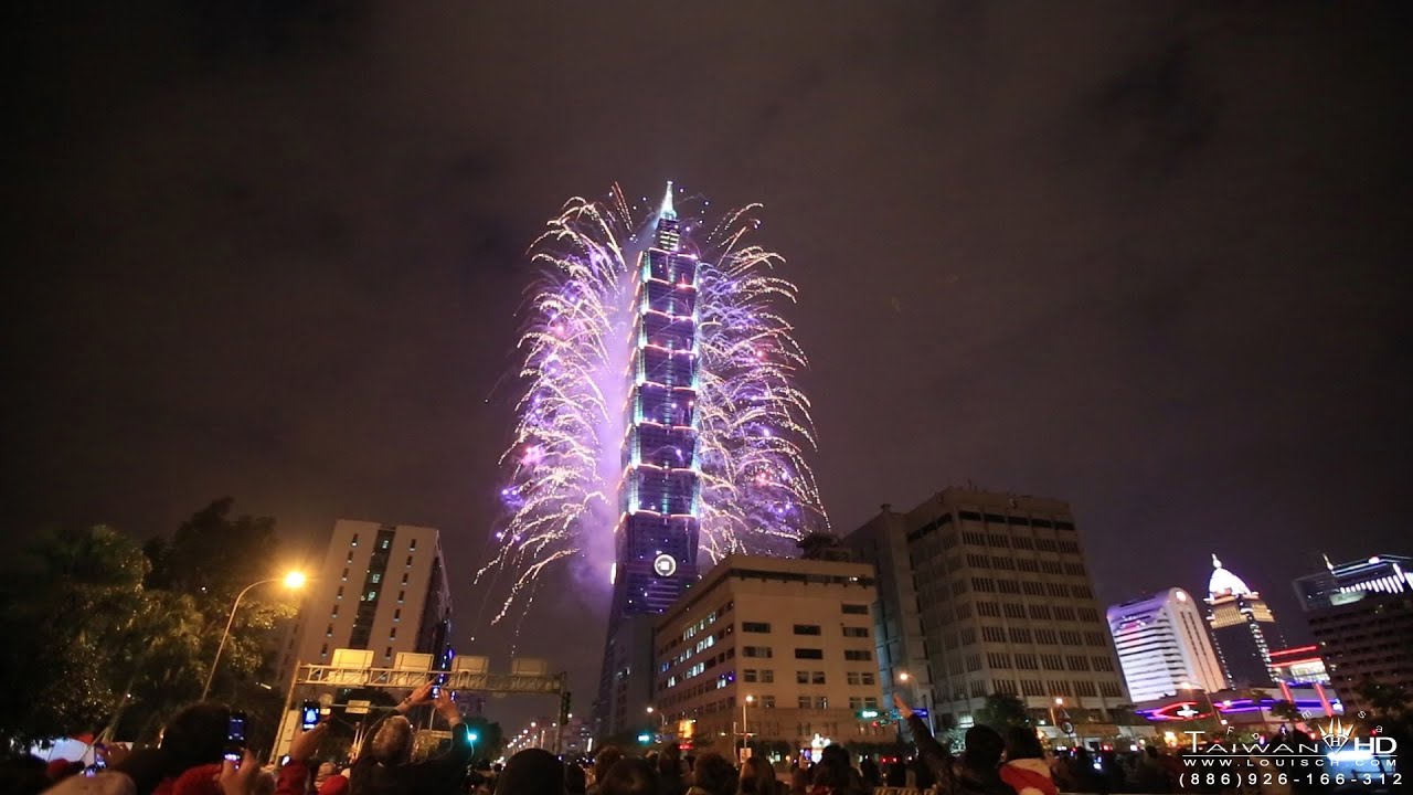 2013 TAIWAN TAIPEI 101 FIREWORKS 跨年煙火 滿天星星 by louisch 陳志通 1080p hd