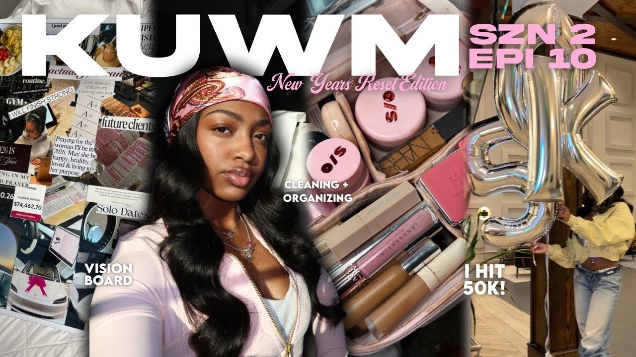 2026 NEW YEARS RESET⋆˚𝜗𝜚˚⋆ |KUWM EPI 10|cleaning+organizing,50k subs,vision board|THEMIAAMARI
