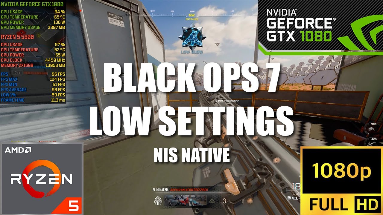 Black Ops 7 | Ryzen 5 5600 | GTX 1080 8GB | 1080P | Full HD Gameplay | Low Settings | NIS Native