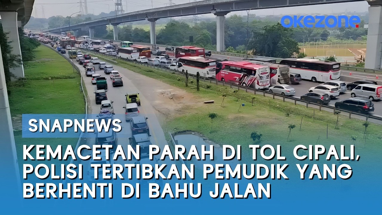 Kemacetan Parah di Tol Cipali, Polisi Tertibkan Pemudik yang Berhenti di Bahu Jalan