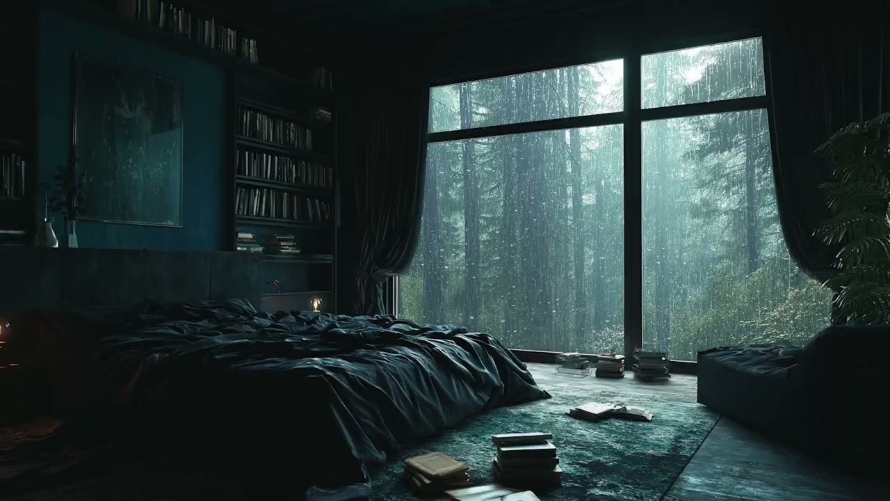 3 Hours Gentle Rain & Soft Music 🌧️ Peaceful Night for Deep Sleep