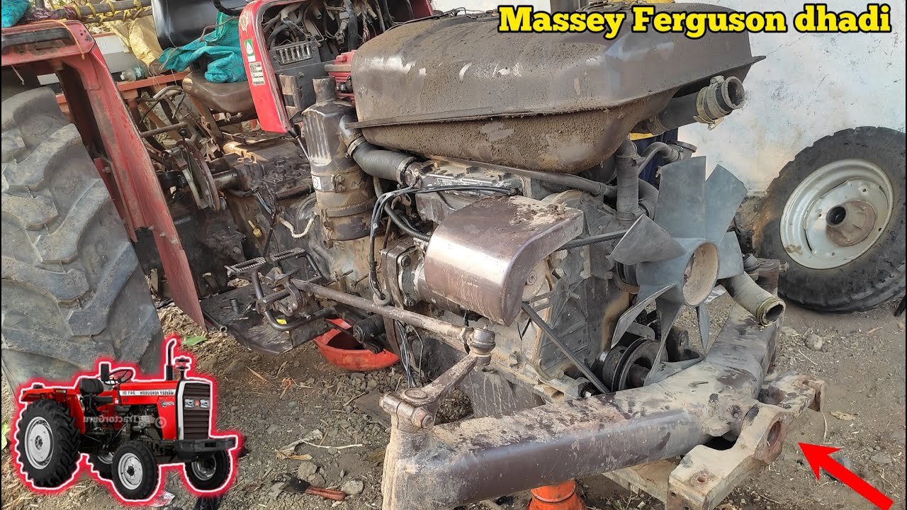 Massey Ferguson 5245 sarja tractor dhadi senter pin nikal gaya #tractor #mechanics #tractorvideo