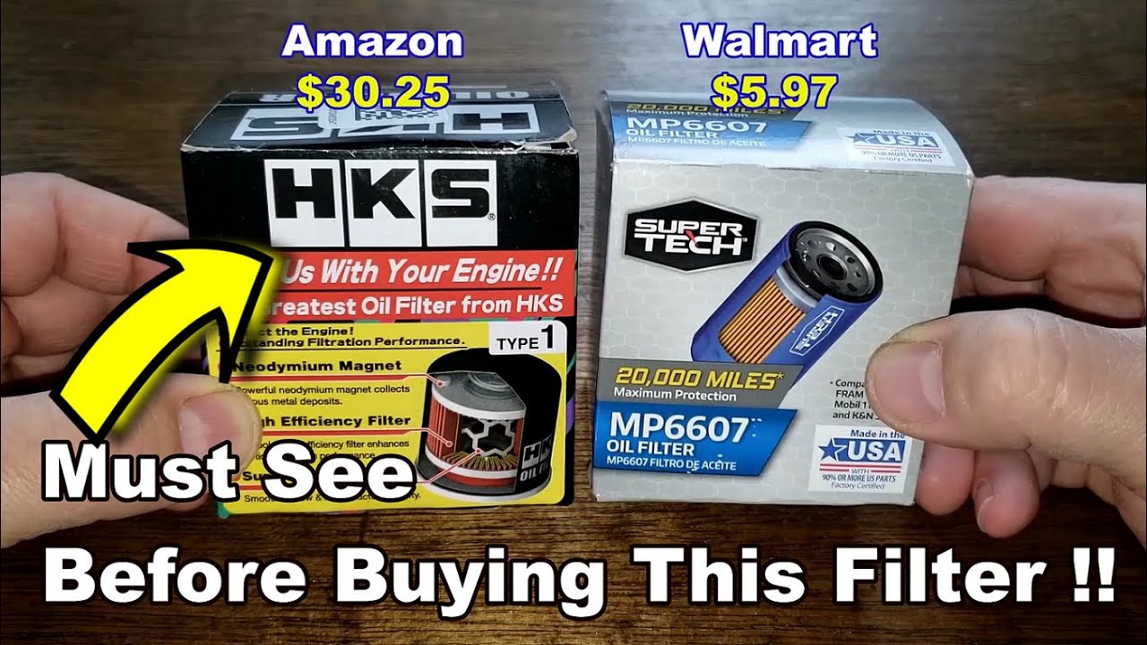 HKS 52009-AK005 Oil Filter Cut Open vs. Supertech MP6607 Oil Filter Cut Open, Oil Filter Comparison