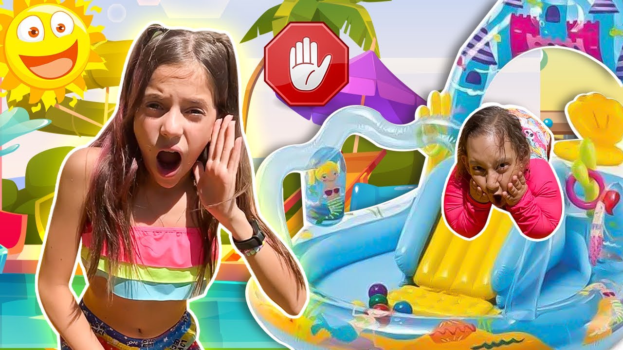 Jessica e Maria Clara e Histórias Divertida na Piscina e Parquinho
