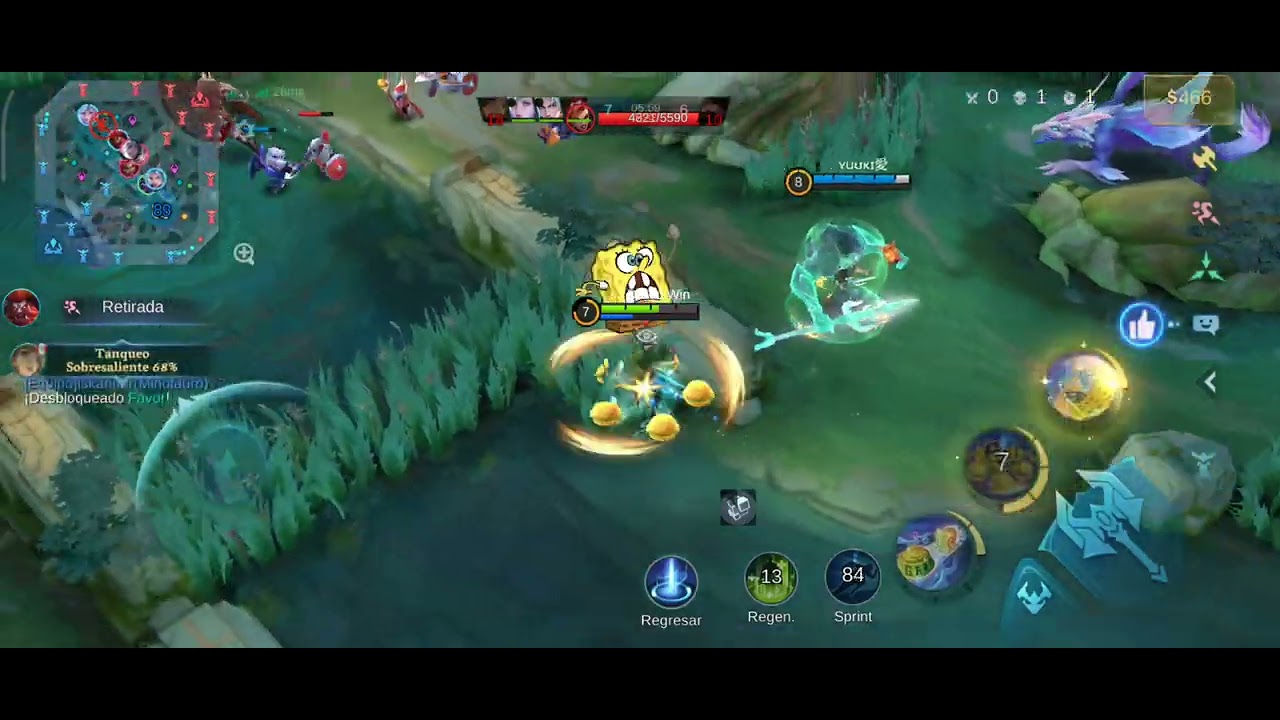 Jugando Mobile Legends con Cíclope 