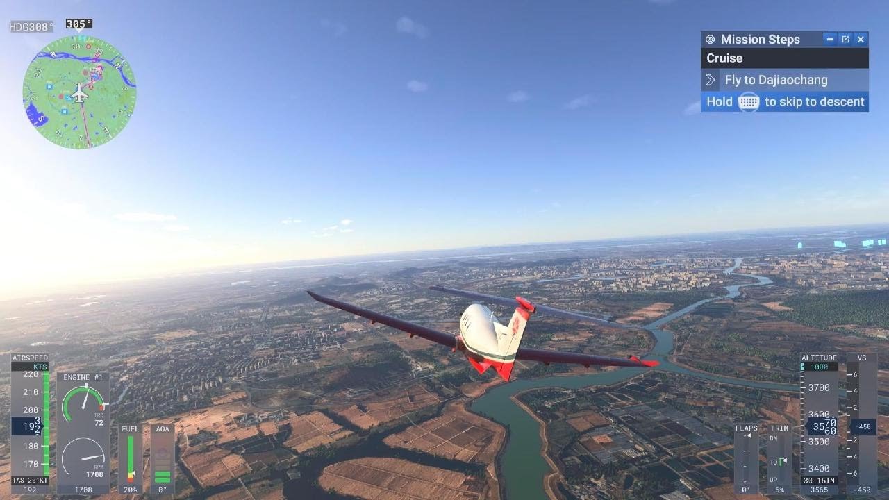 MSFS 2024 PS5 Pro: Skip the pattern to land Pilatus PC-12 in Daijiaochang, China.