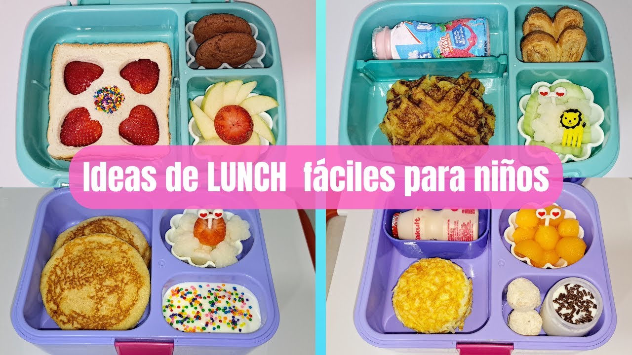 Ideas de LUNCH fáciles para niños, loncheras  escolares fáciles y rápidas. 
