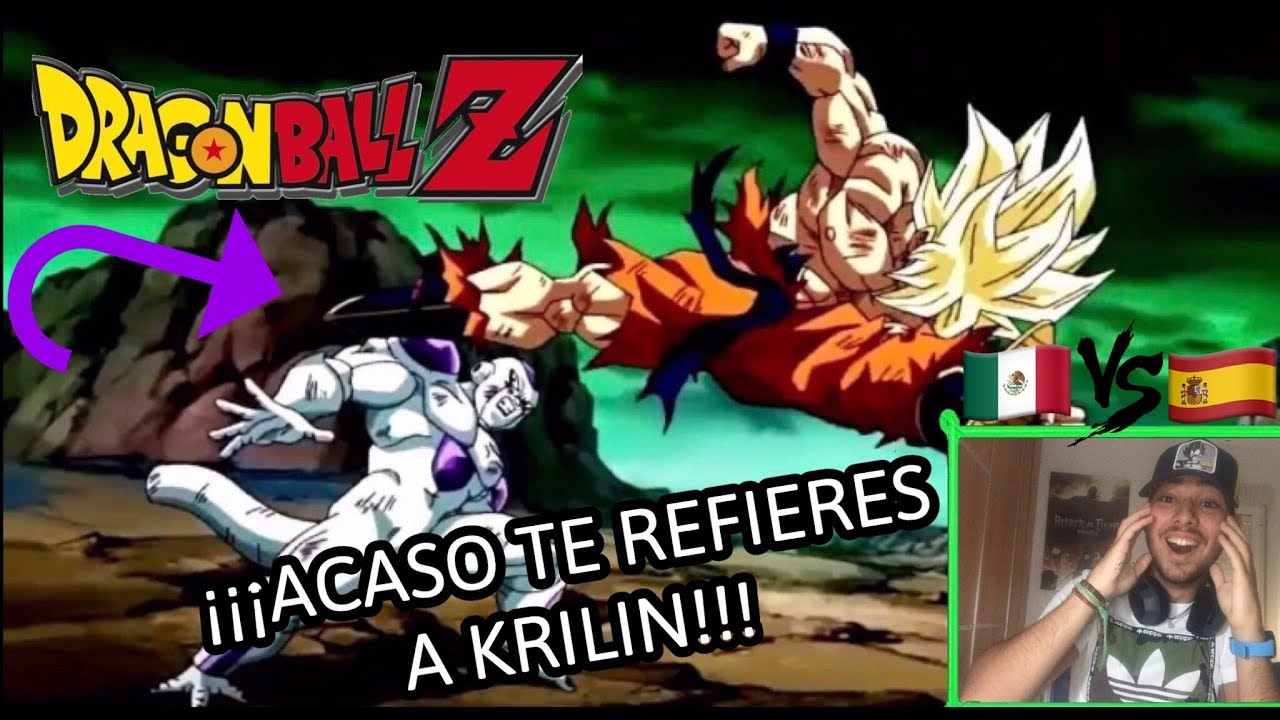 ESPAÑOL REACCIONANDO AL DOBLAJE LATINO😡ACASO TE REFIERES A KRILIN! GOKU VS FREEZER