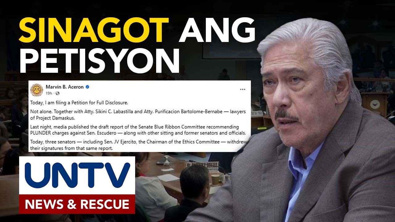 SP Sotto III, sinagot ang full disclosure petition kaugnay ng flood control scam hearing ng Senado