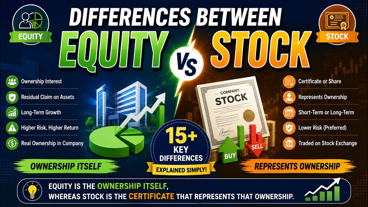 Differences between Equity and Stock