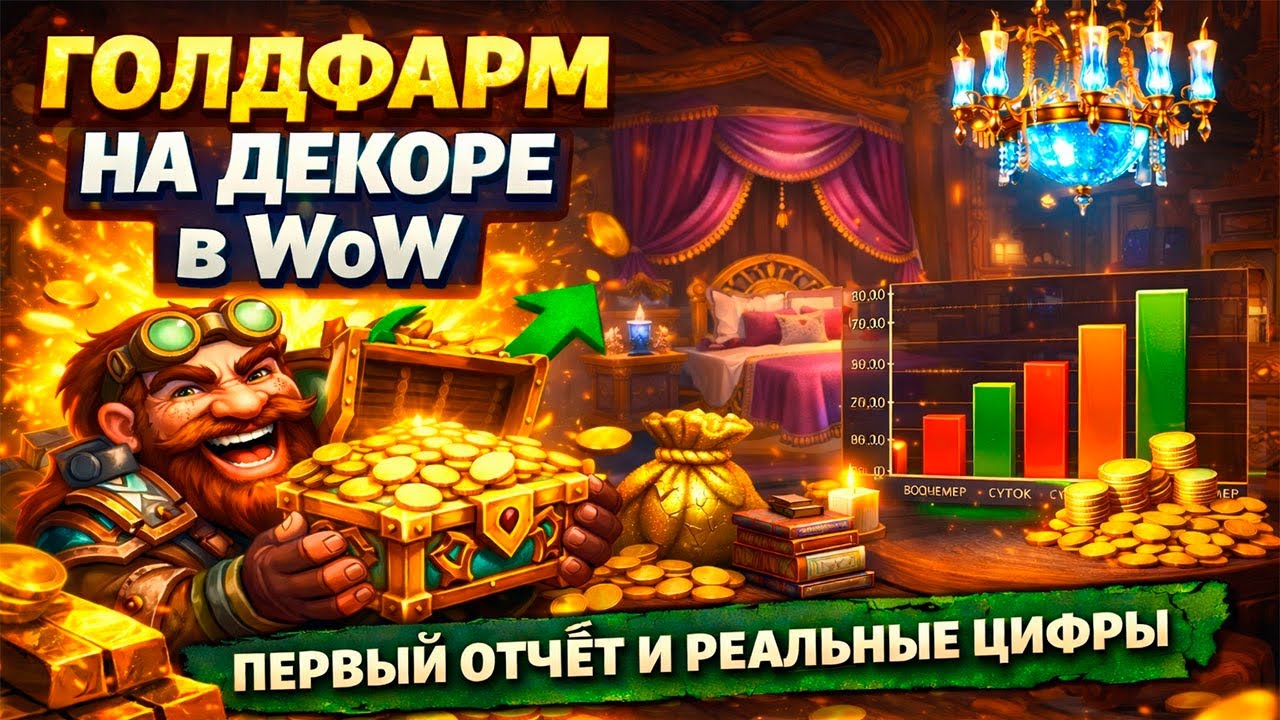 Декор в WoW = золото? Первый отчёт по голдфарму