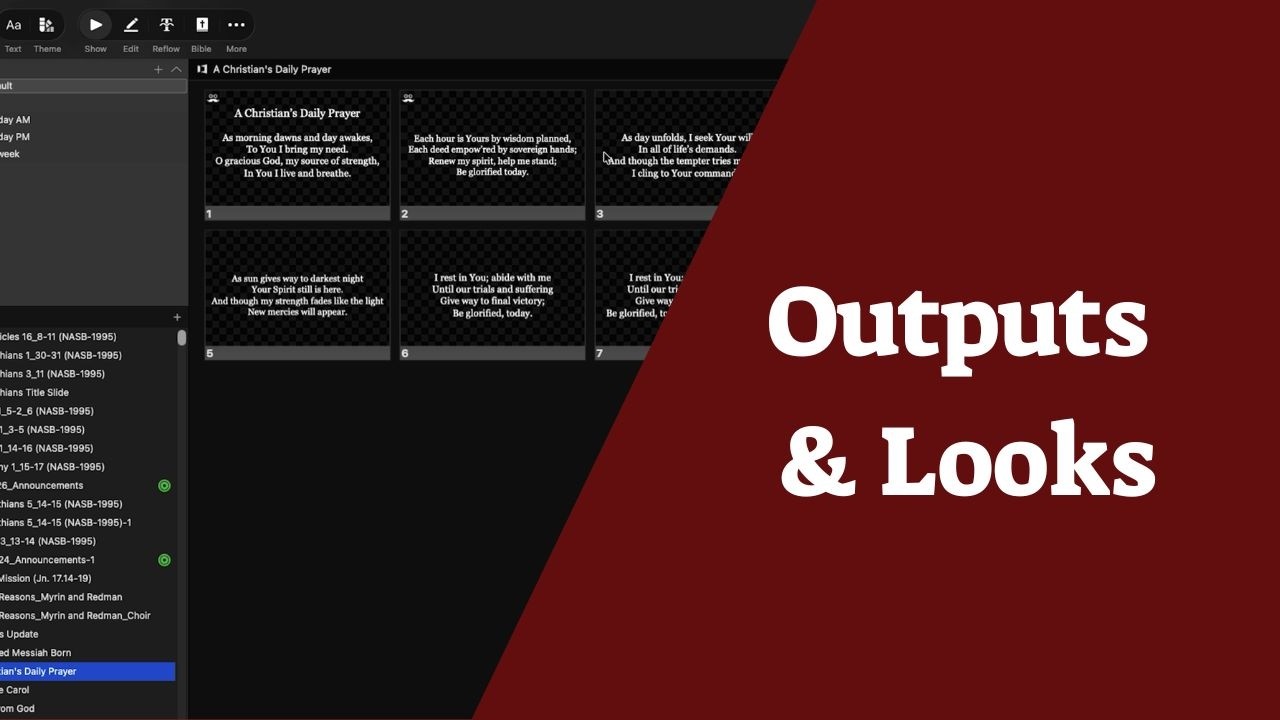 Outputs and Looks