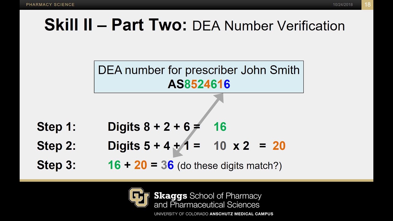 HOSA Pharmacy Skill II: Verifying Controlled Substance Prescription Content and DEA Number