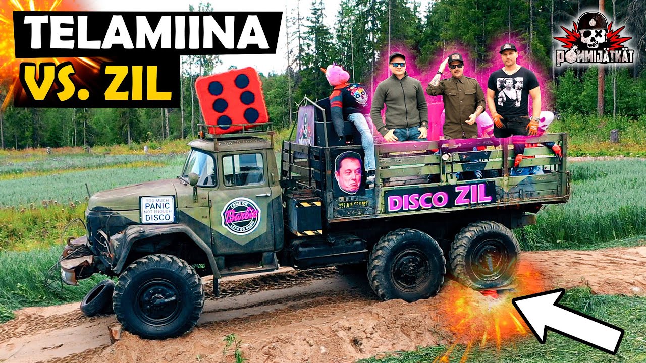 10kg telamiina räjähtää Zil kuorma-auton alla!