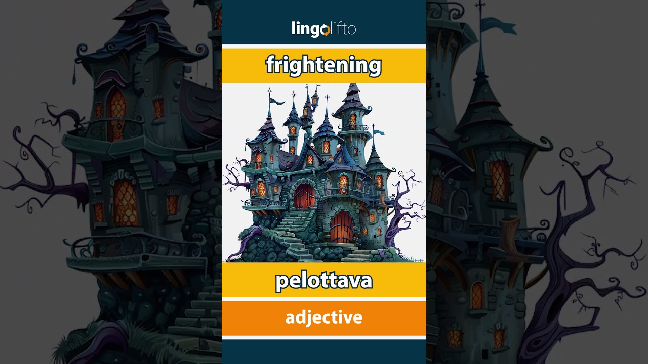 🇬🇧🇫🇮 frightening - pelottava : vocabulary builder : learn English : opetellaan englantia