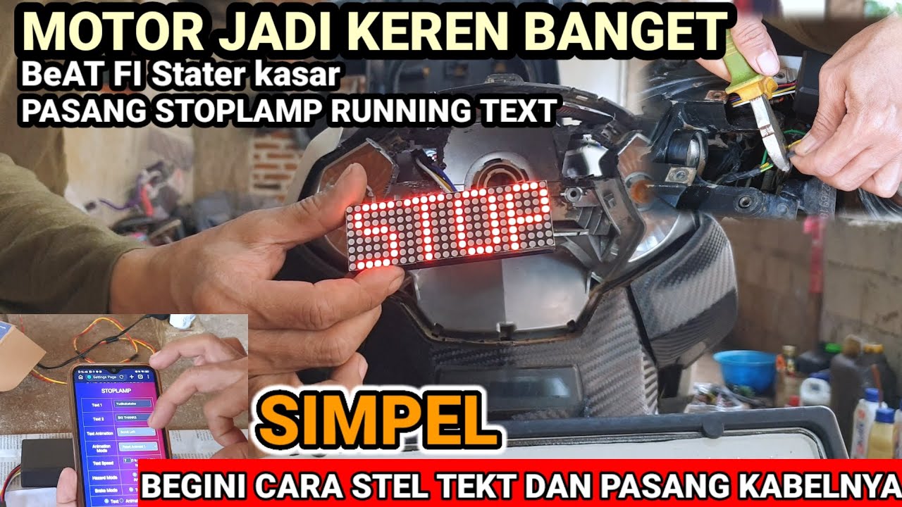 Cara pasang Stoplamp Running Text di BeAT fi @Yudikakakeke