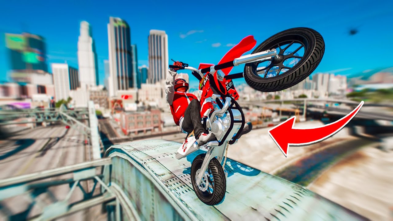 ULTIMATE REAL LIFE BIKE STUNTS! (GTA 5 Stunts & Fails)
