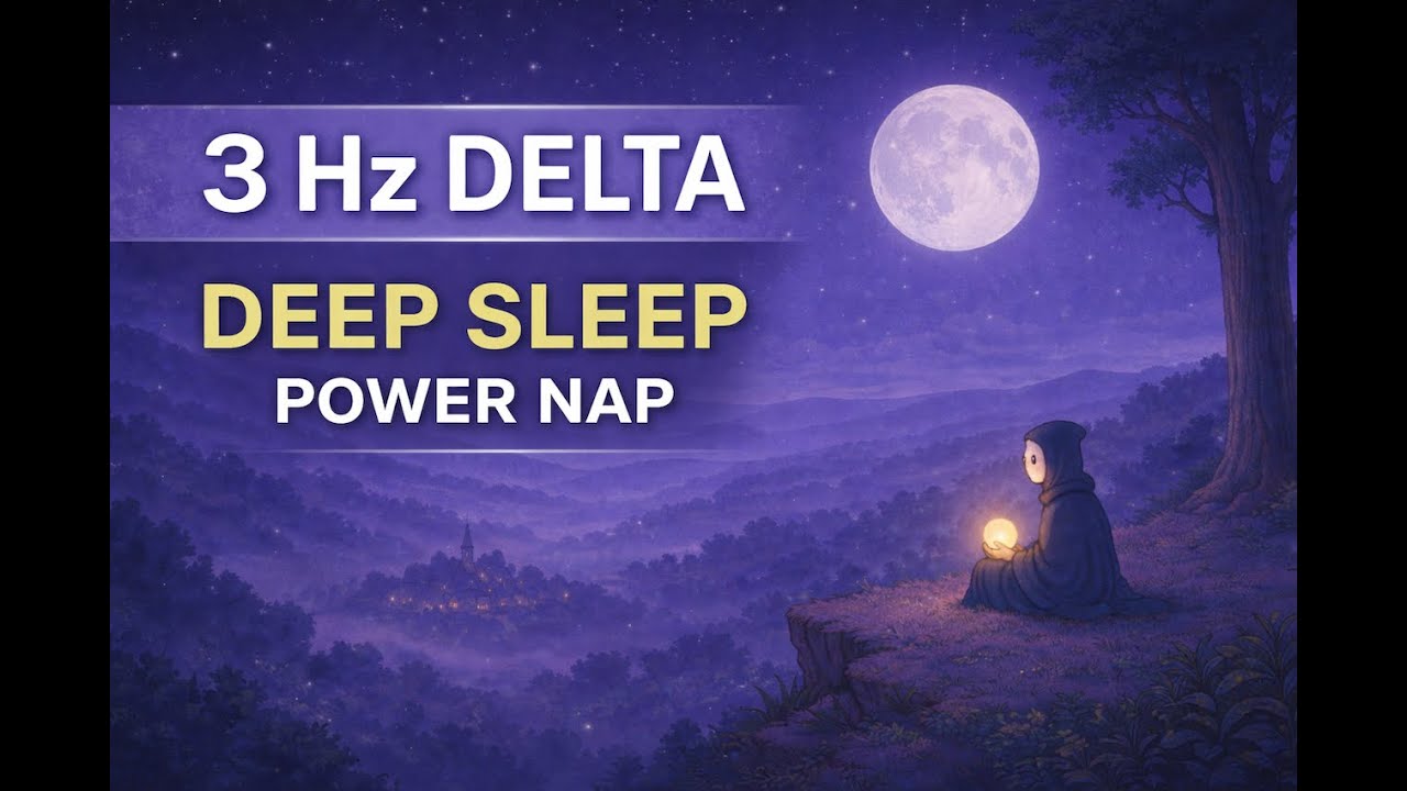 3 Hz Deep Sleep Pure Binaural Beats 25 minute | Delta Waves for Power Naps & Falling Asleep