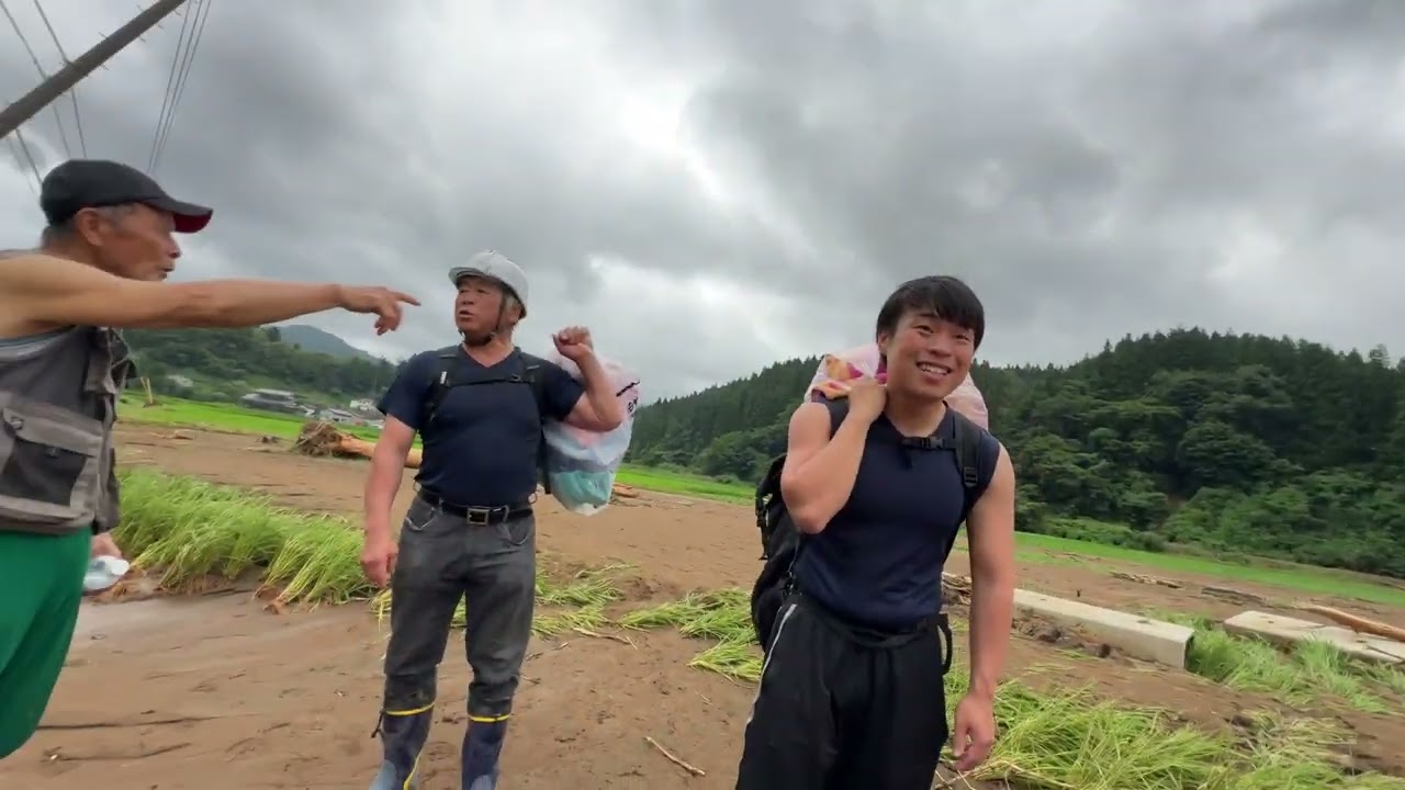 2024年07月29日撮影 酒田市・大沢地区の豪雨災害状況（山形県酒田市八幡地域）