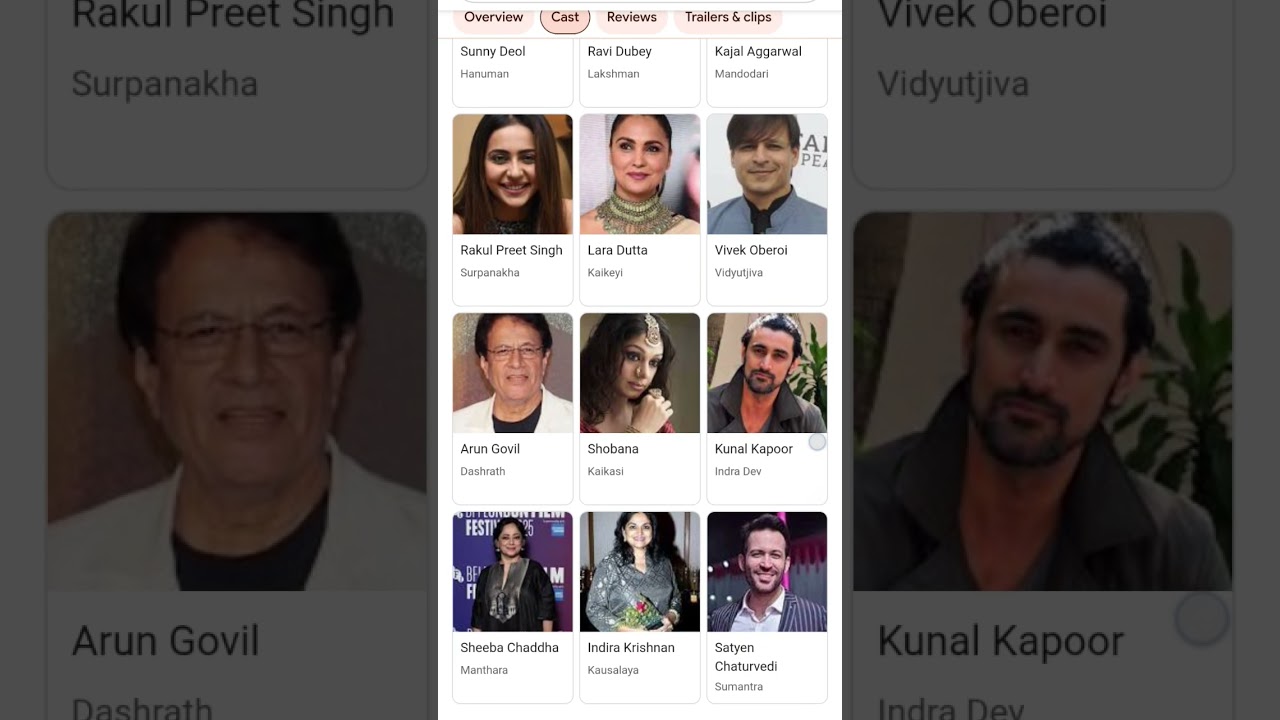 Ramayan movie star cast 