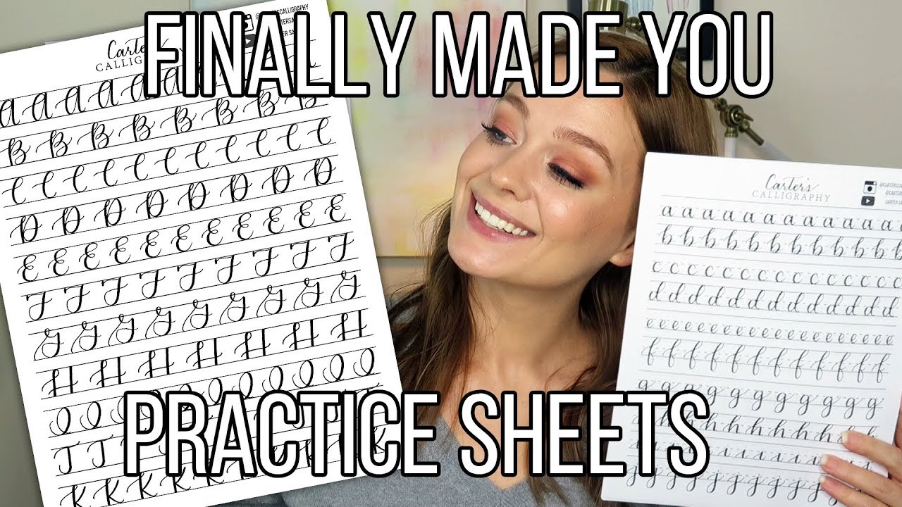 Modern Calligraphy Practice Sheets Intro and How To Use | Carter Sams