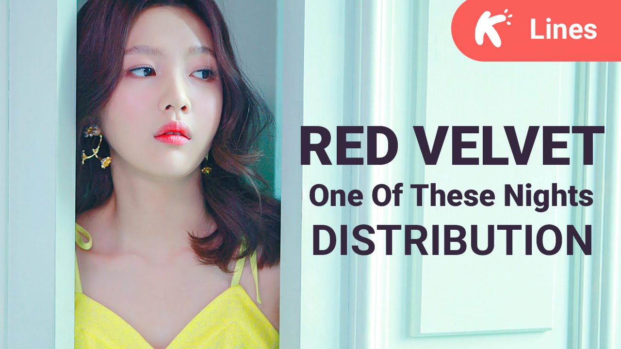 Red Velvet - One Of These Nights: Line Distribution (colorcoded)