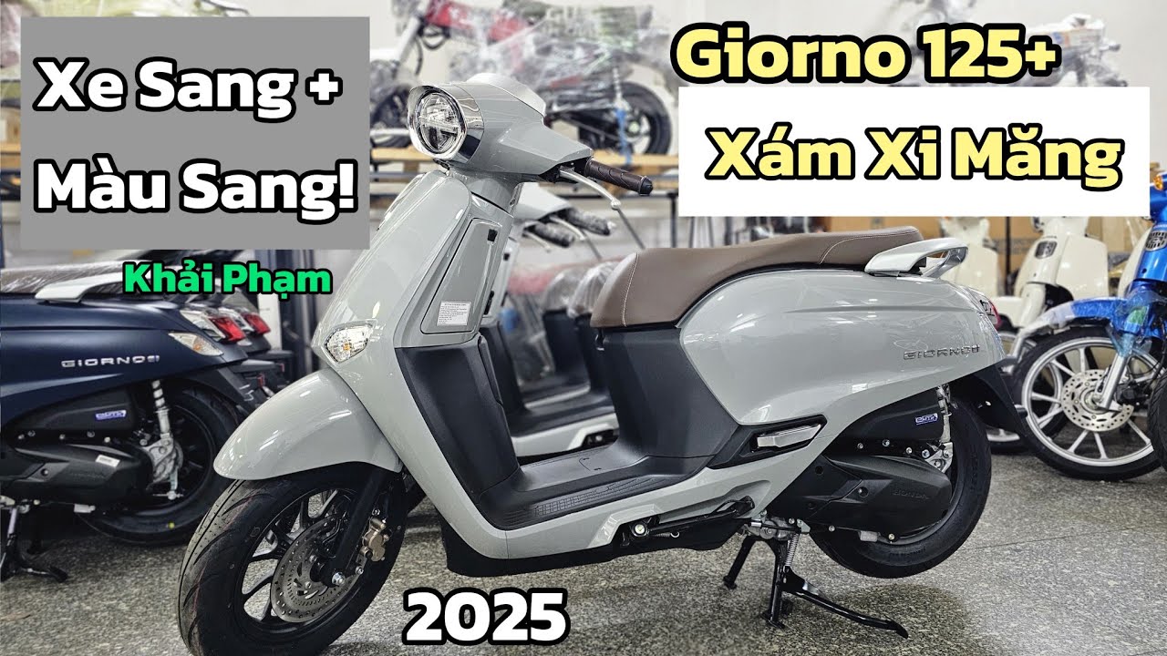 Cận cảnh GIORNO 125+ màu xám xi măng 2025 sang trọng & quý phái tại CH Mai Duyên. Khải Phạm #125 #xe