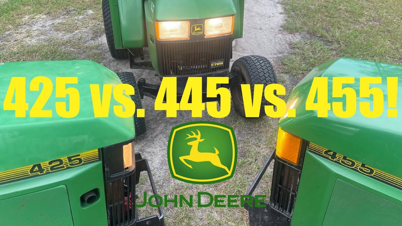 John Deere 425, 445, and 455 compared: What are the differences?