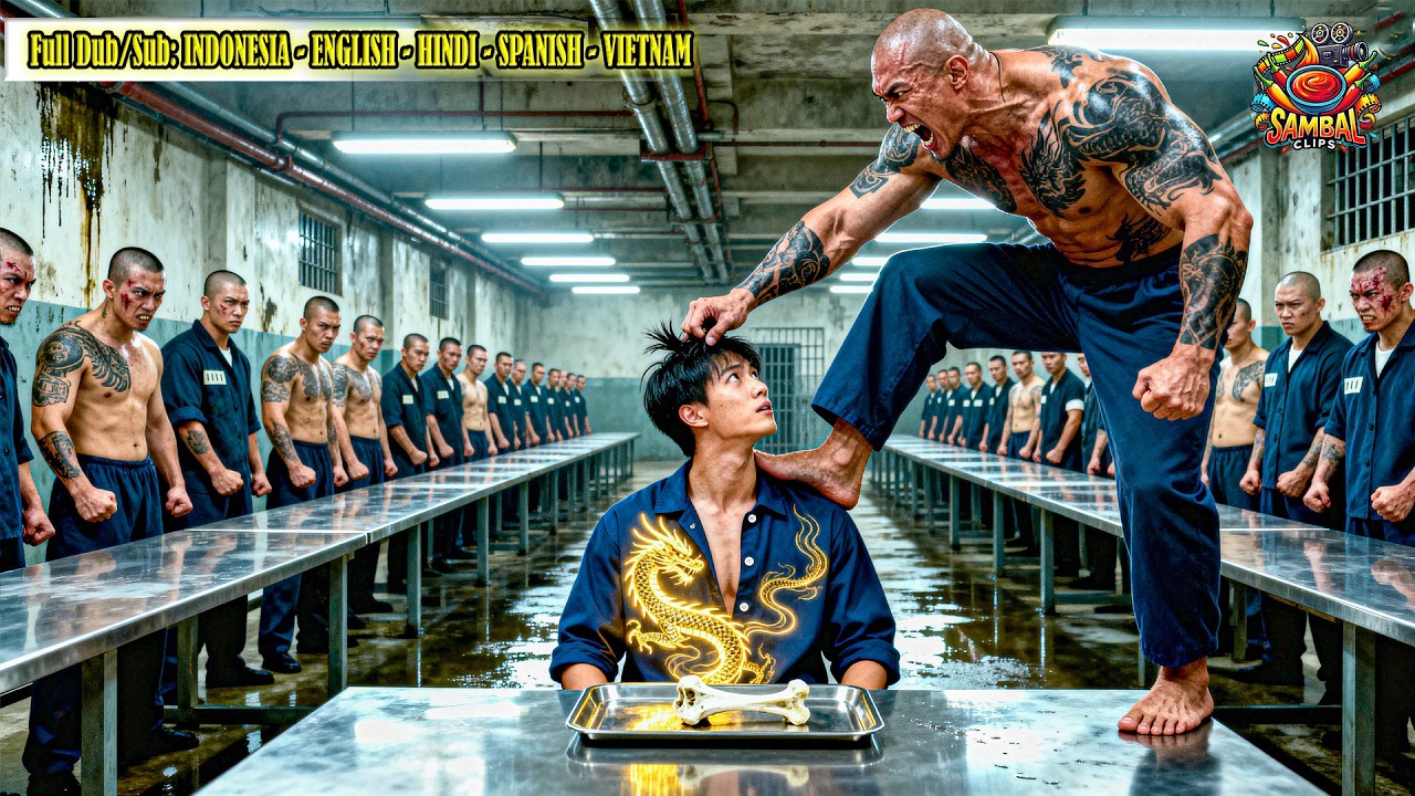 Pengemis Dipenjara Difitnah, Bos Penjara Salah Pukul, Ternyata Master Kungfu Menghancurkan Semua