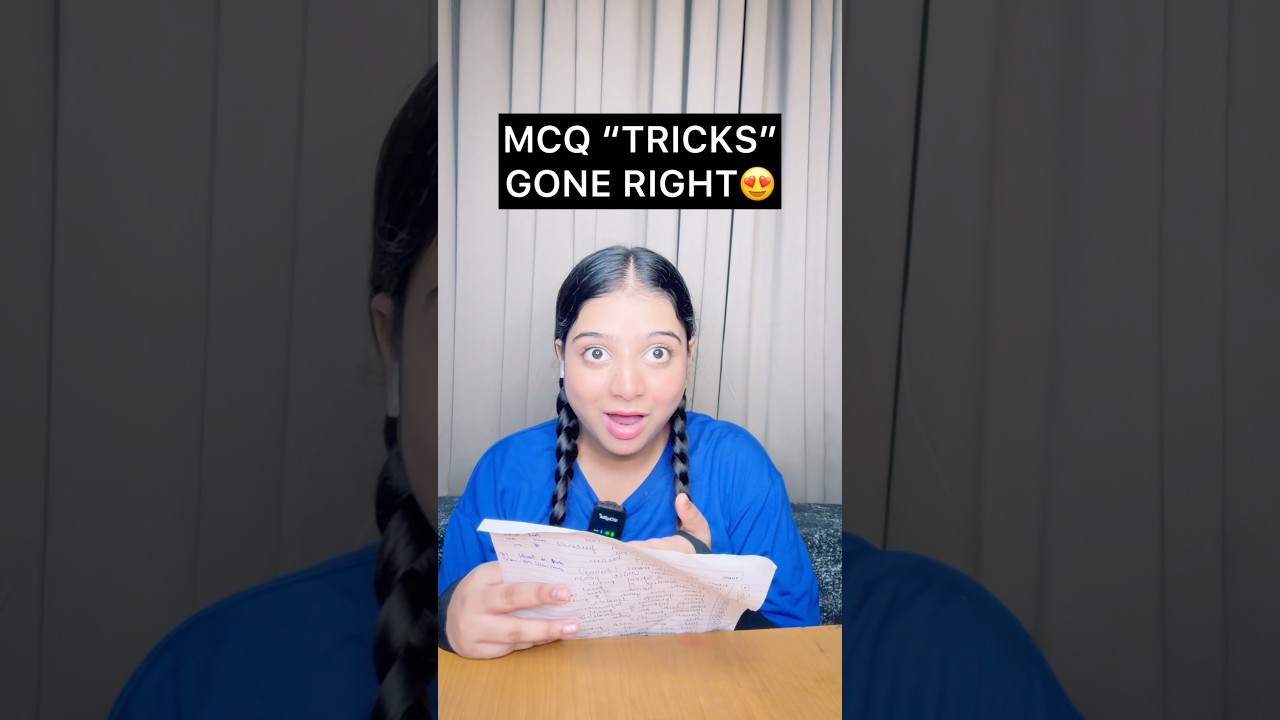 MCQ tricks gone right #mcq #mcqs #examtrick #examdays #examination #youtubeshorts #shortsviral #fypp